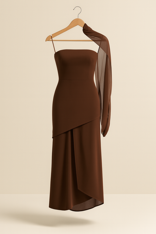 Vestido Largo Elegante Sin Tirantes – Estilo Playa