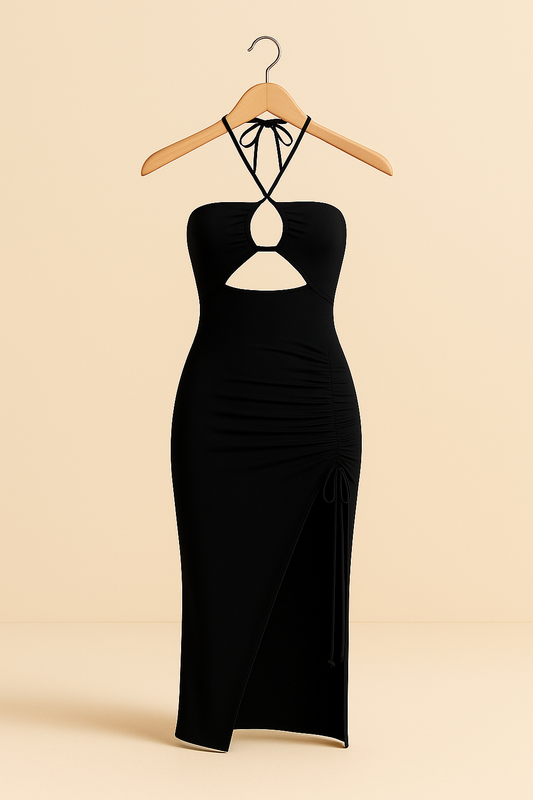 Vestido Midi de Fiesta con Espalda Descubierta