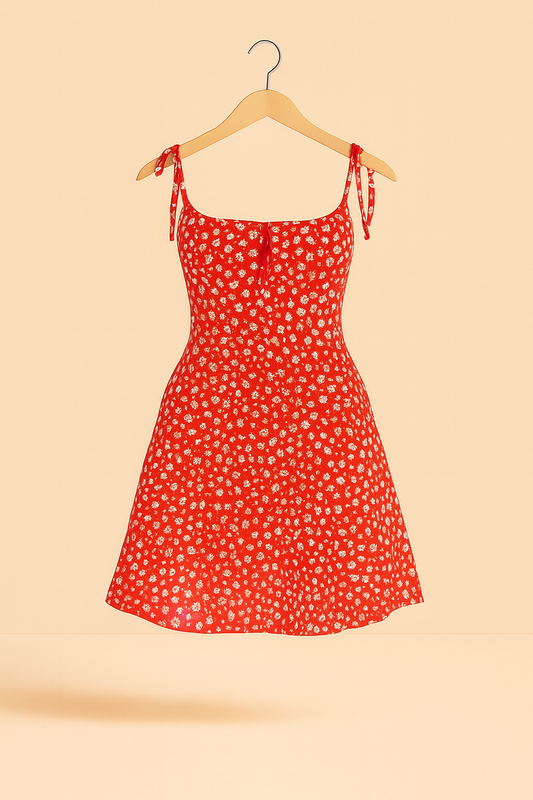 Vestido Floral Elegante de Tirantes para Mujer