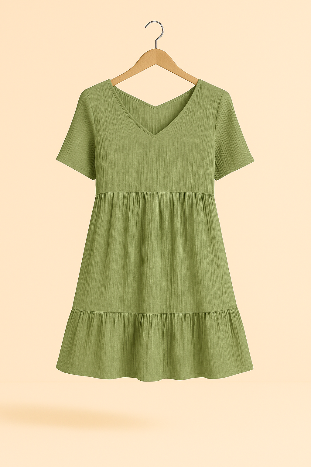 Vestido Veraniego Cuello en V con Volantes - Estilo y Comodidad