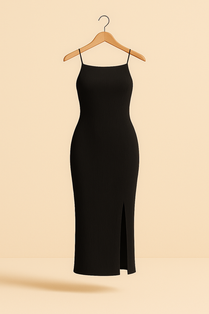 Vestido Largo Elegante con Abertura Espalda