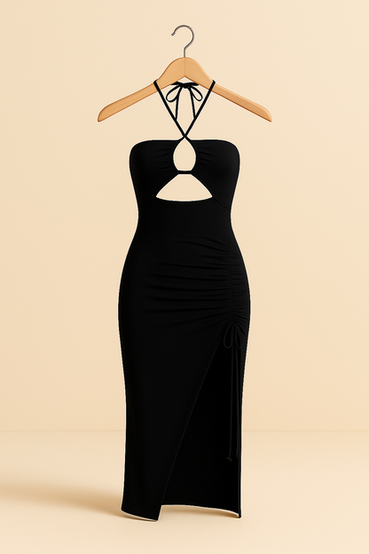 Vestido Midi de Fiesta con Espalda Descubierta