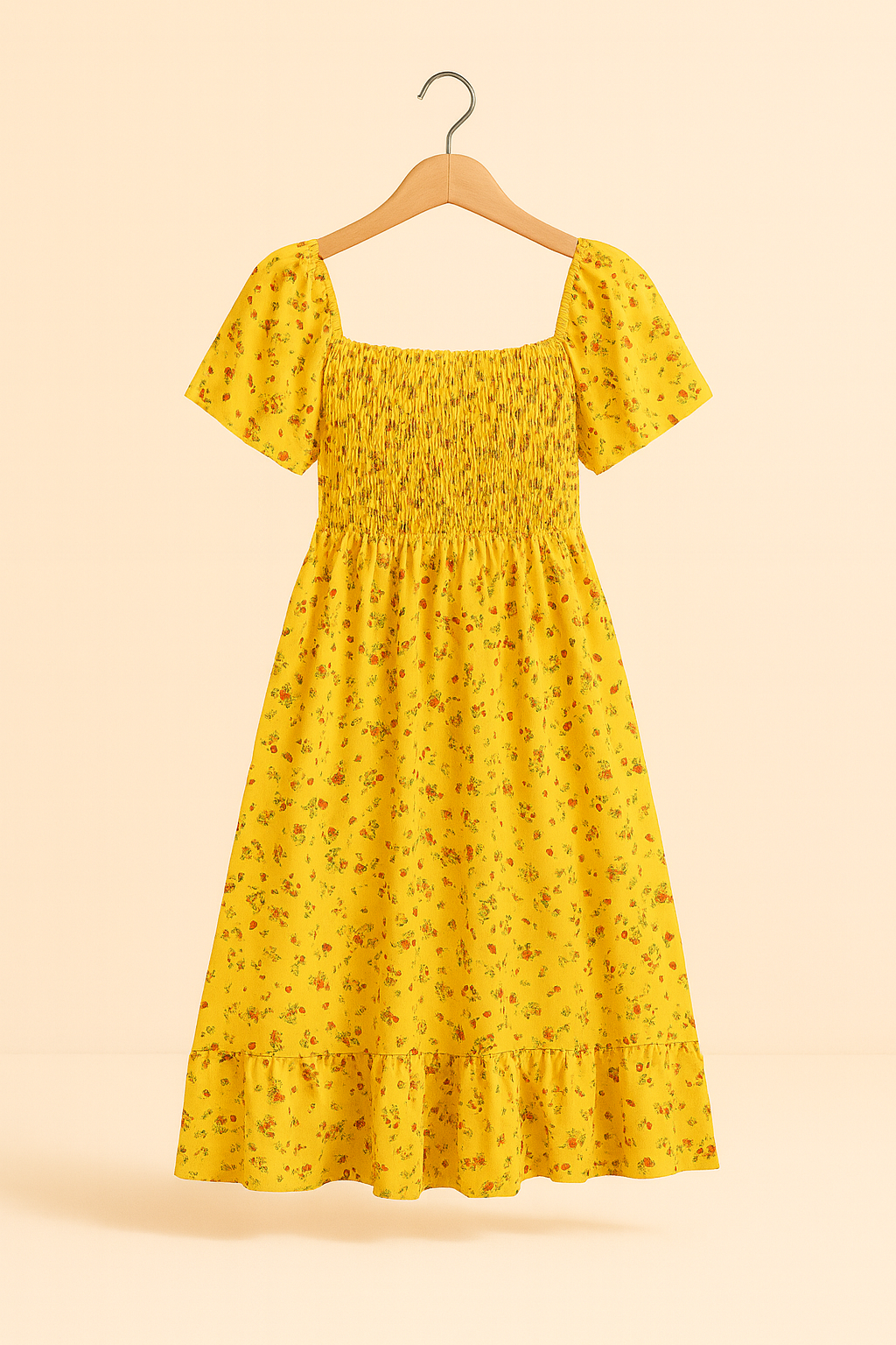 Vestido Midi Floral Veraniego – Estilo Sofisticado
