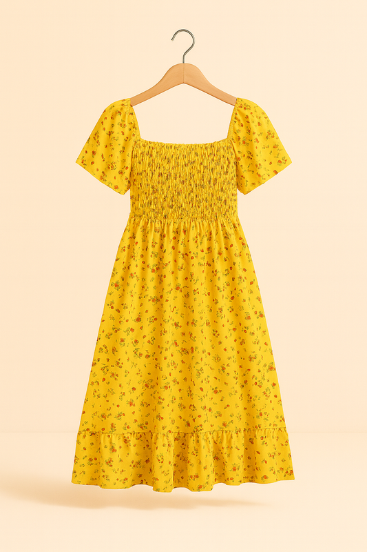 Vestido Midi Floral Veraniego – Estilo Sofisticado