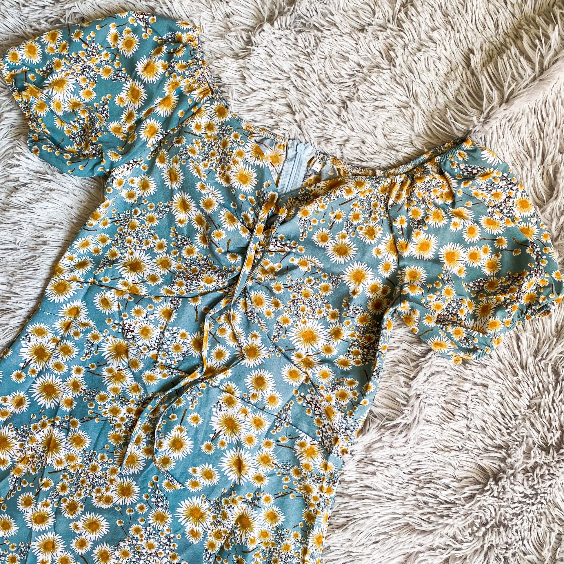 Minivestidos de mujer, moda de verano, Vestidos femeninos con estampado Floral, Vestidos de gasa fruncidos, plisado, manga corta acampanada, vestido informal