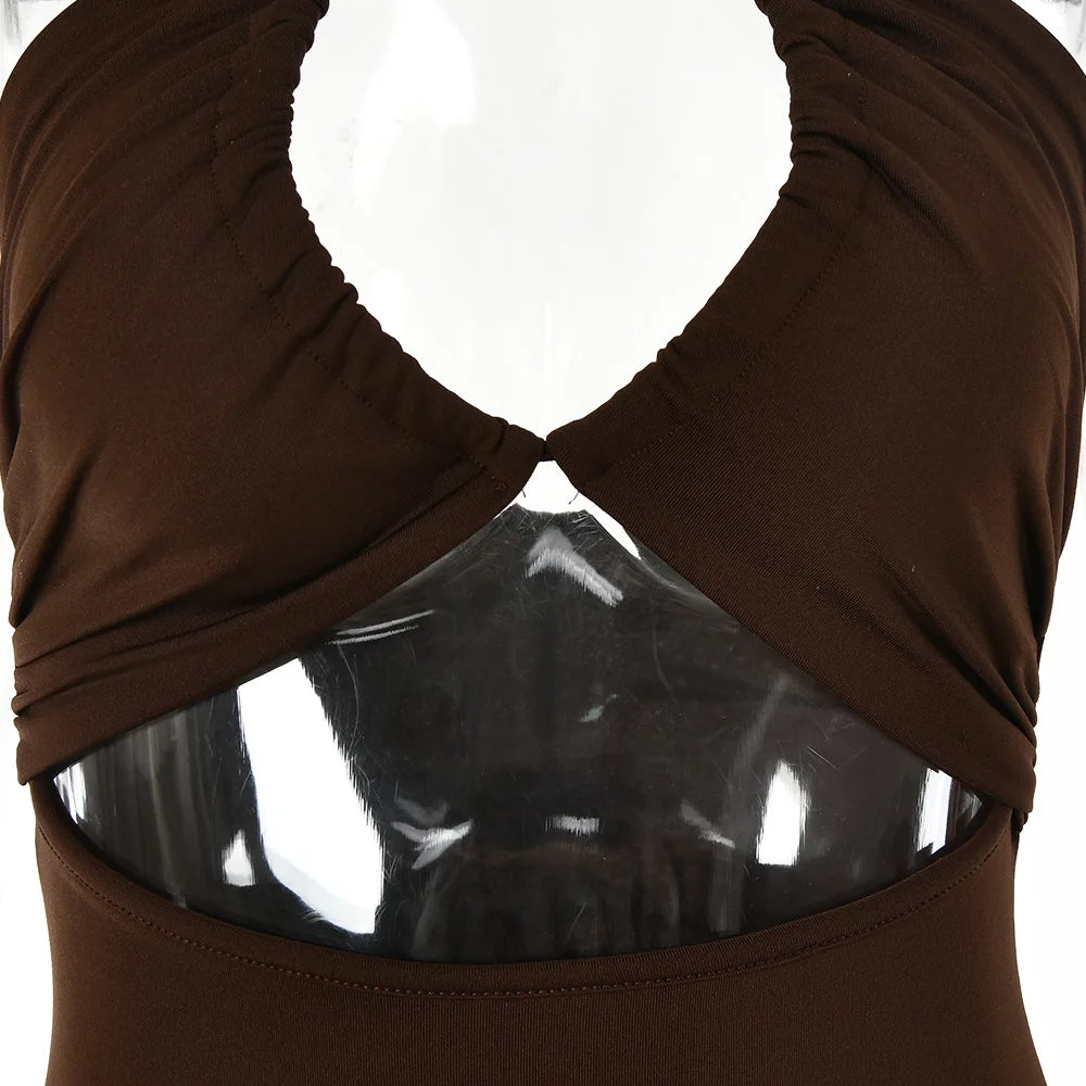 Vestidos sexis sin mangas por debajo de la rodilla con espalda descubierta Para Mujer, vestido ajustado Para fiesta y Club nocturno, Vestidos ceñidos Para Mujer