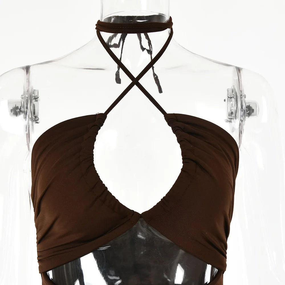 Vestidos sexis sin mangas por debajo de la rodilla con espalda descubierta Para Mujer, vestido ajustado Para fiesta y Club nocturno, Vestidos ceñidos Para Mujer
