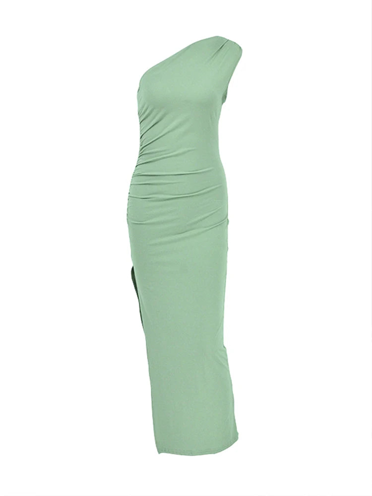 Maxivestido de verano para mujer, vestido Sexy dividido a la moda sin mangas con espalda descubierta, vestido ajustado informal para mujer, ropa de calle elegante para discoteca, vestidos de fiesta