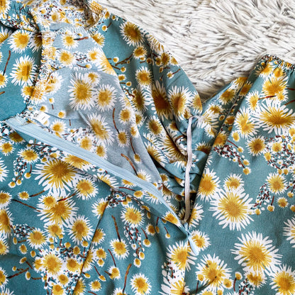 Minivestidos de mujer, moda de verano, Vestidos femeninos con estampado Floral, Vestidos de gasa fruncidos, plisado, manga corta acampanada, vestido informal