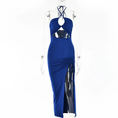 Vestidos sexis sin mangas por debajo de la rodilla con espalda descubierta Para Mujer, vestido ajustado Para fiesta y Club nocturno, Vestidos ceñidos Para Mujer