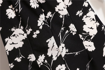 Minivestidos de mujer, moda de verano, Vestidos femeninos con estampado Floral, Vestidos de gasa fruncidos, plisado, manga corta acampanada, vestido informal