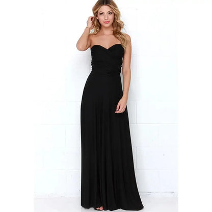 Sexy mujer Multiway Wrap Convertible Boho Maxi Club vestido rojo vendaje vestido largo fiesta damas de honor Infinity Robe Longue Femme