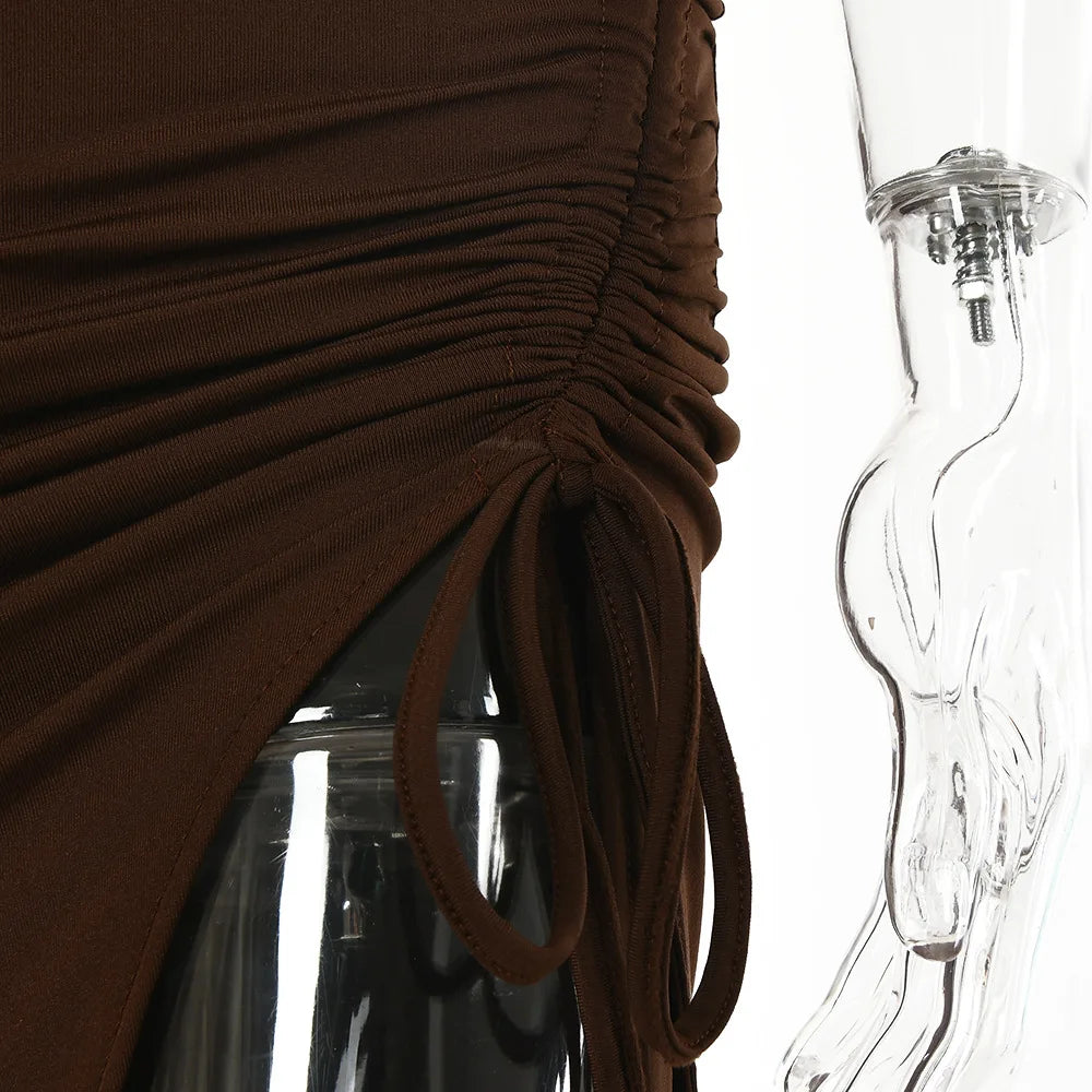 Vestidos sexis sin mangas por debajo de la rodilla con espalda descubierta Para Mujer, vestido ajustado Para fiesta y Club nocturno, Vestidos ceñidos Para Mujer