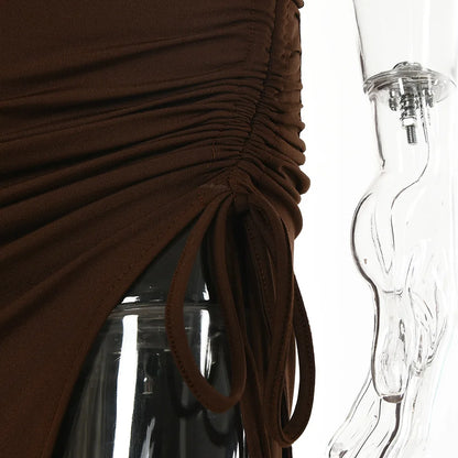 Vestidos sexis sin mangas por debajo de la rodilla con espalda descubierta Para Mujer, vestido ajustado Para fiesta y Club nocturno, Vestidos ceñidos Para Mujer